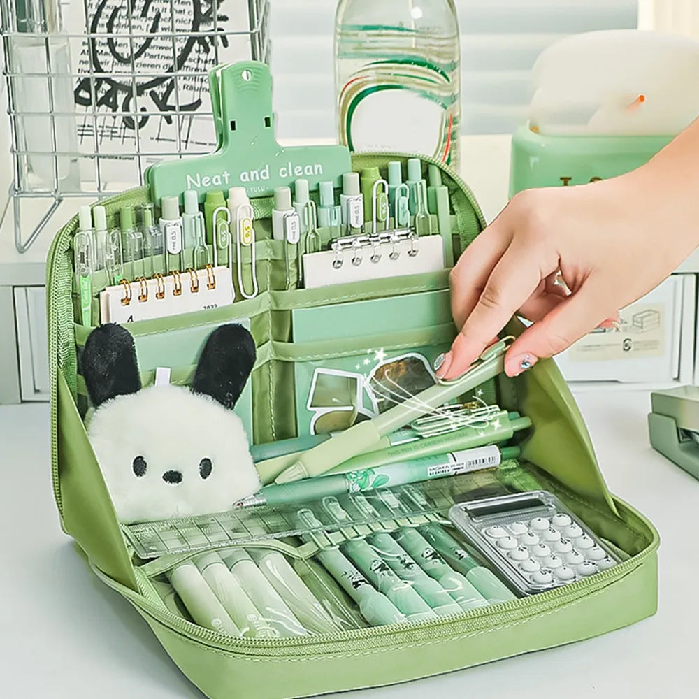 Large Capacity 12 Layers Pencil Case Multifunctional Classification Storage Stationery Bag Korean Stationery Back To School