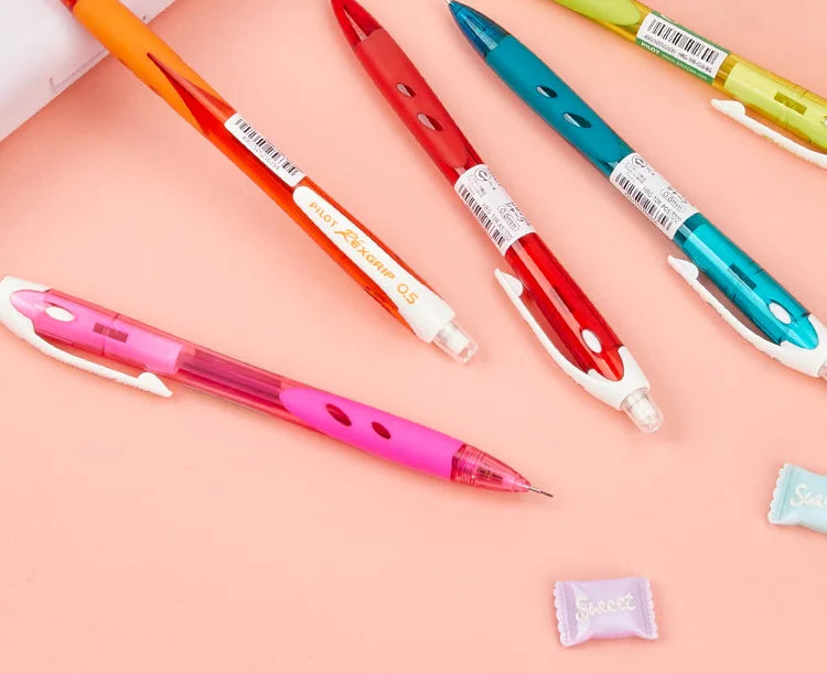 Japan PILOT HRG-10R Mechanical Pencil,Colored Rod Unbreakable,Non-Toxic,for Kids Beginner writing,drawing,Design School Supplies