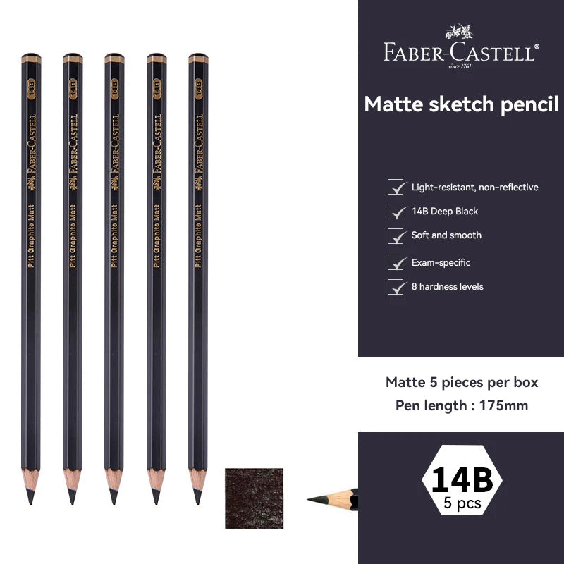 Faber-Castell 3/12Pcs Set Matte Sketch Pencil Painting Art Graphite Pencils Shading Writing Sketch Drawing Design Art Supplies