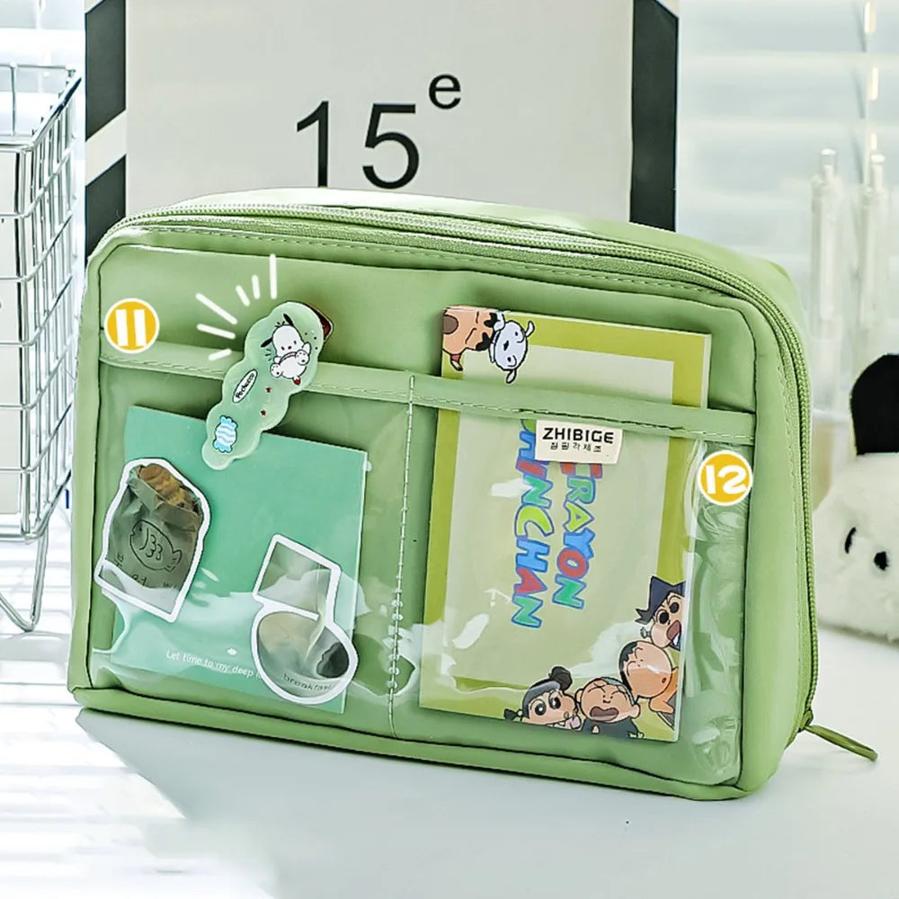 Large Capacity 12 Layers Pencil Case Multifunctional Classification Storage Stationery Bag Korean Stationery Back To School