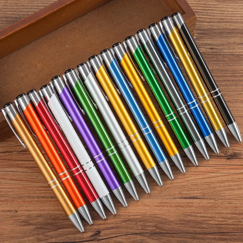 50pcs/lot Hot Sell Custom Ballpoint Pen Metal Pen Support Custom Logo Advertising Wholesale Personalized Pen Advertising Gift