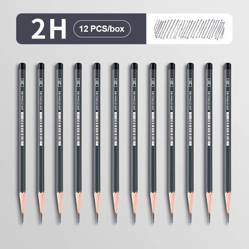 Drawing Sketch Pencils Set Wooden Professional Art Supplies HB 2H B 2B 3B 4B 5B 6B 7B 8B 12B 14B Painting Shading Artist Pencils