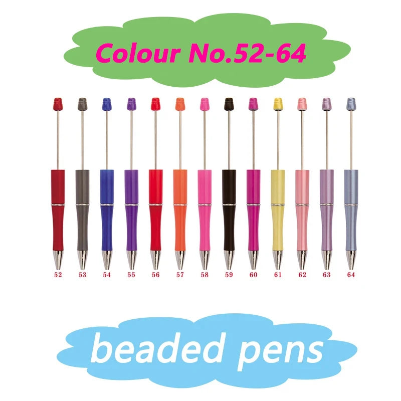 30Pcs DIY Beadable Ballpoint Ball Pens Gradient Gift Advertising Pens Korean Stationery Pen Making Supplies Gifts Office School