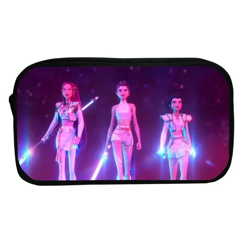 2025 Kpop Demon H Student Pencil Case Large Cloth Bag For Girl Cartoon Kpop D Hunters For School Pencil Case Estuche Escolar