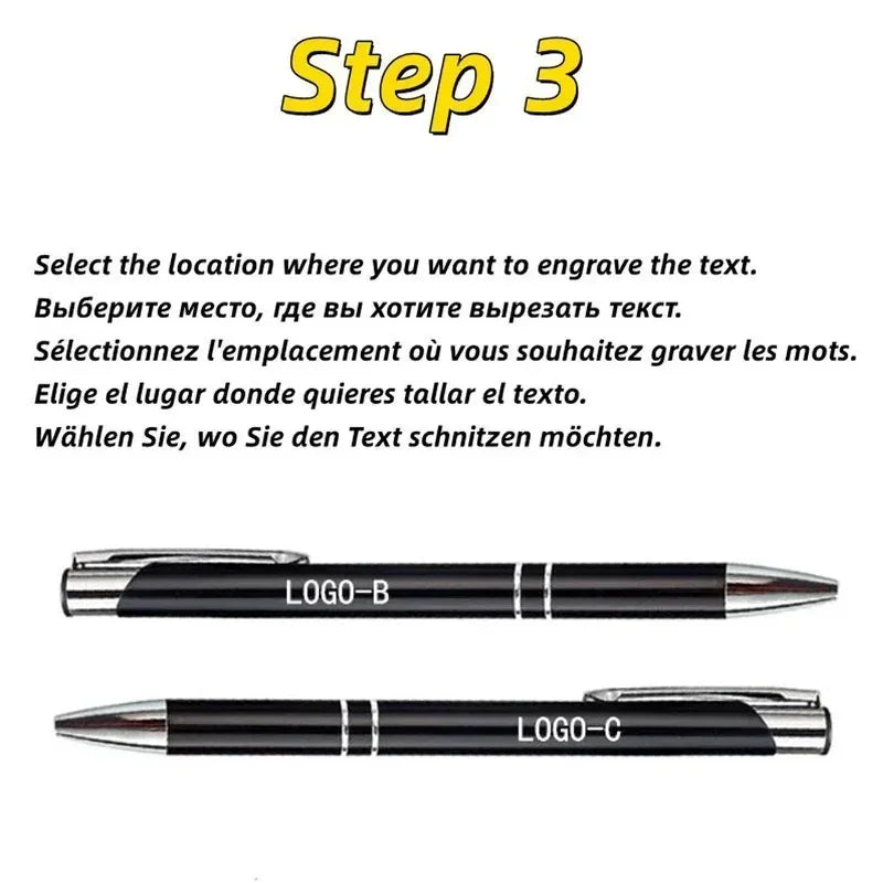 50pcs/lot Hot Sell Custom Ballpoint Pen Metal Pen Support Custom Logo Advertising Wholesale Personalized Pen Advertising Gift