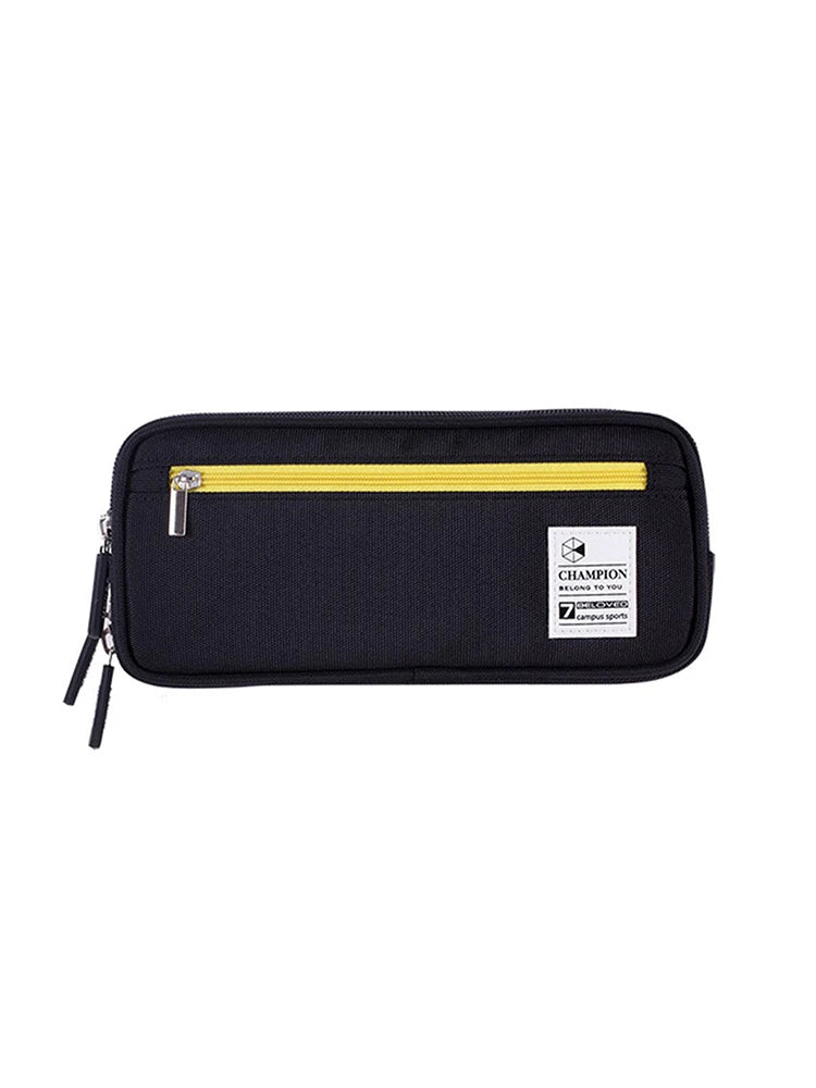 Pencil Case with 3 Compartments, Canvas Zipper Pencil Pouch, Large Pencil bag, Big Pen Case Pouch Organizer for Adults, Pencil P