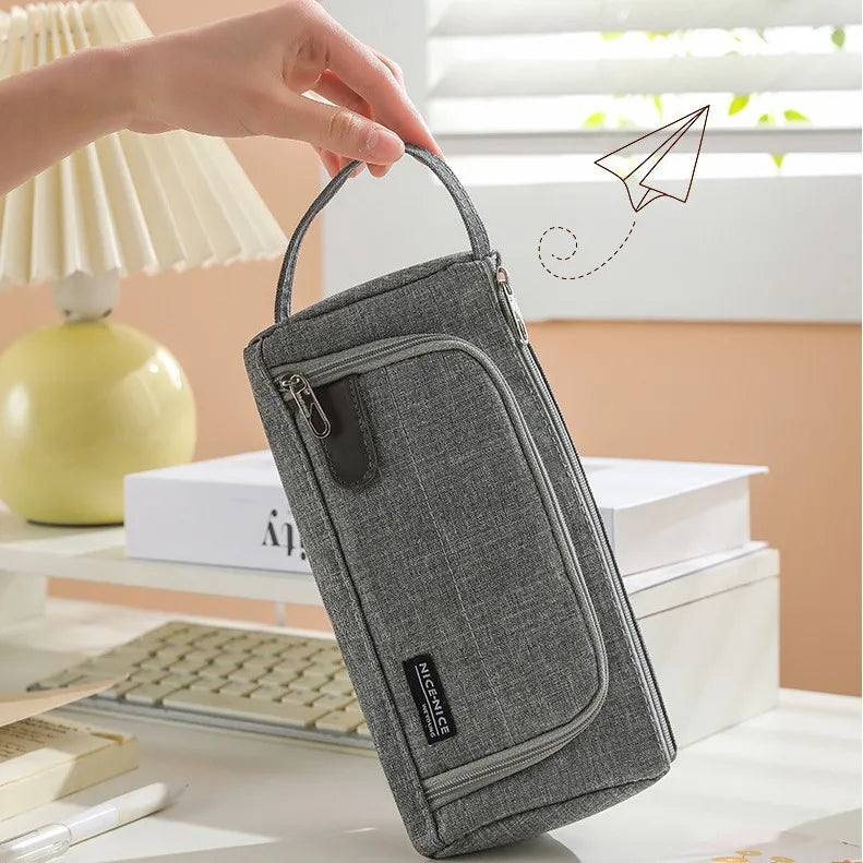 Open Window Pencil Bag Holder Case High Capacity Pen Pouch School Office Supplies Korea Stationery Gift Box Organizer Store