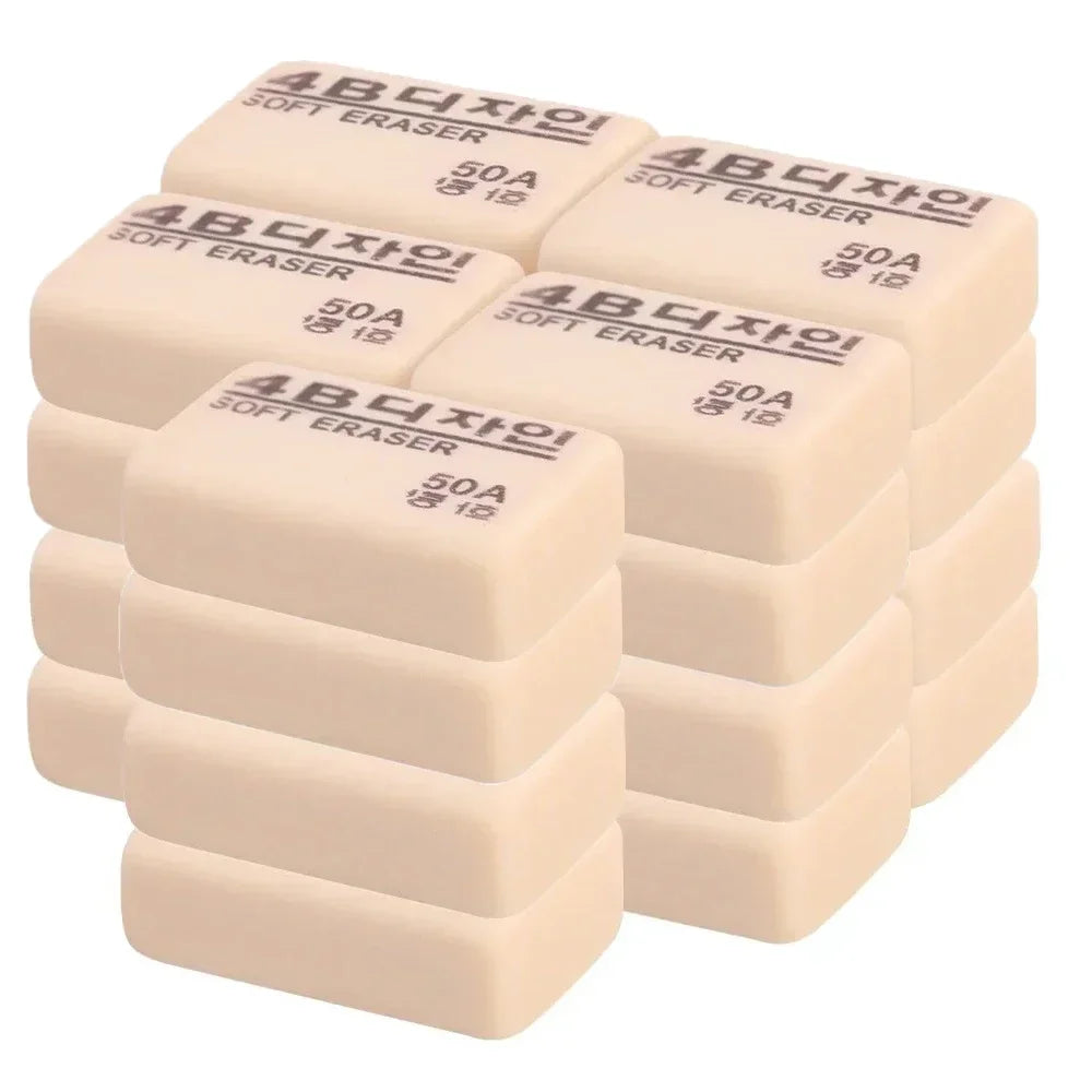 4B Yellow Small 50A Eraser Student Correction Tools Soft Rubber Eraser Wiping Tool Home Office School Stationery Supplies