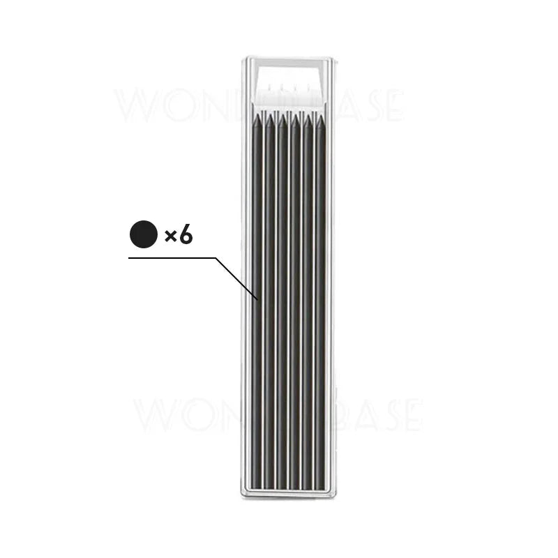 5 Colors 40mm Long Head Carpenter Mechanical Pencil Deep Hole Marker Pencil for Woodworking Construction Home Improvement