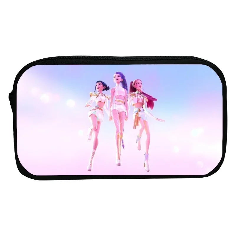 2025 Kpop Demon H Student Pencil Case Large Cloth Bag For Girl Cartoon Kpop D Hunters For School Pencil Case Estuche Escolar