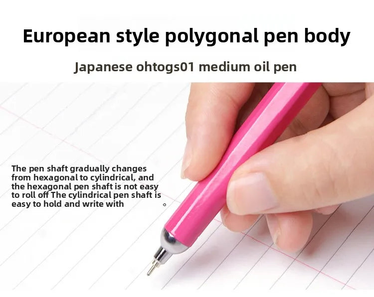 Japan OHTO GS01 Ballpoint Pen Oil Black Ink Metal Rod G2 Retractable Refill 0.7mm Smooth Writing Office Teracher Supplies