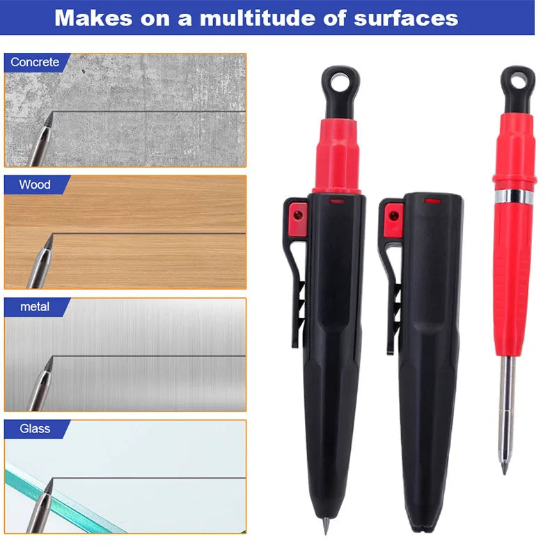 New 2.8mm Magnetic Protective Sheath Woodworking Automatic Pencil Built In Pencil Sharpener Deep Hole Marking Pencil