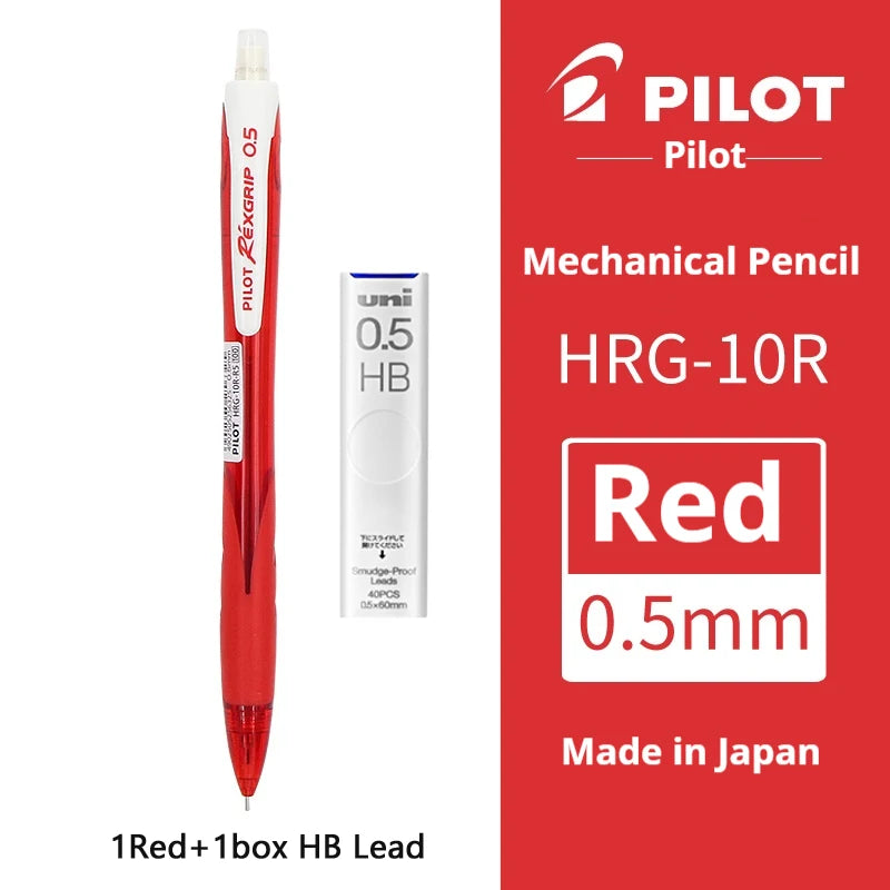 Japan PILOT HRG-10R Mechanical Pencil,Colored Rod Unbreakable,Non-Toxic,for Kids Beginner writing,drawing,Design School Supplies