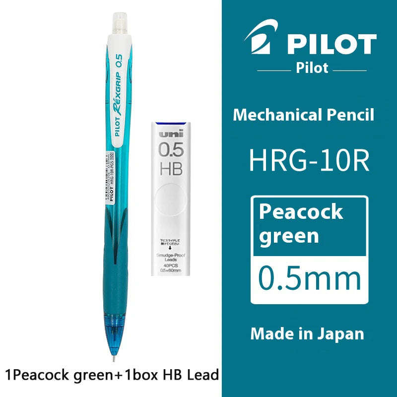 Pilot HRG-10R Mechanical Pencil 0.5mm Colorful Barrel Soft Grip Retractable Nib Anti-Breakage Lead Propelling Pencils Gift Idea
