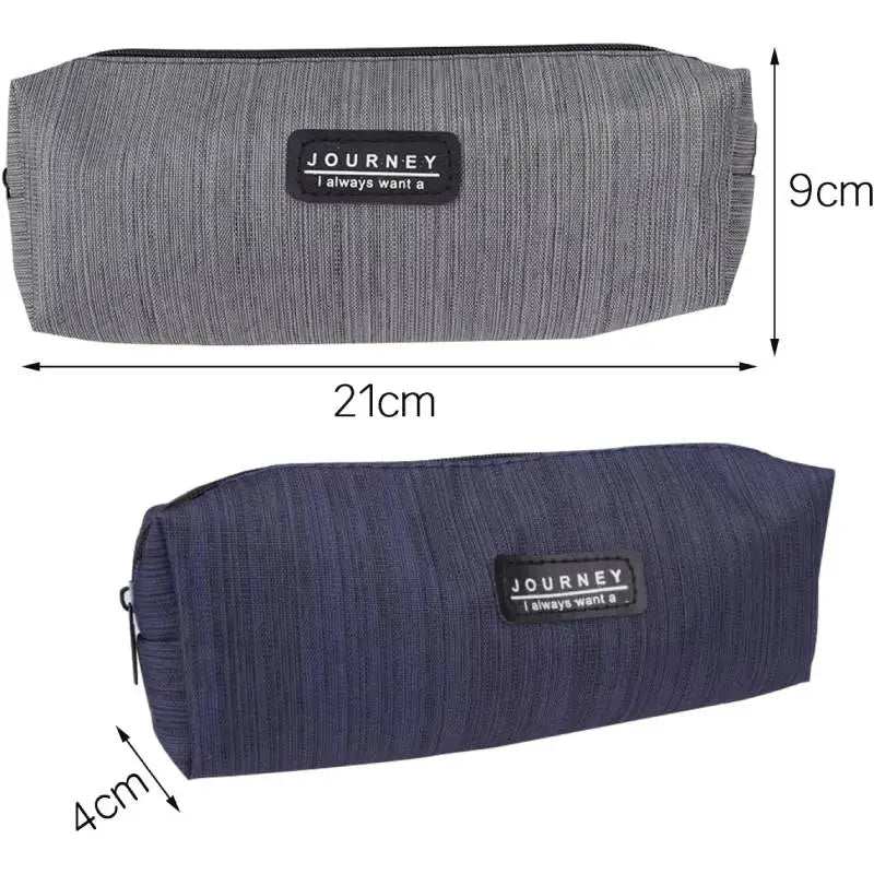 Small Pencil Bag Zipper Makeup Brush Holder Canvas Pencil Case Pouch Box Organizer Gift for School Student Teen Adults Travel