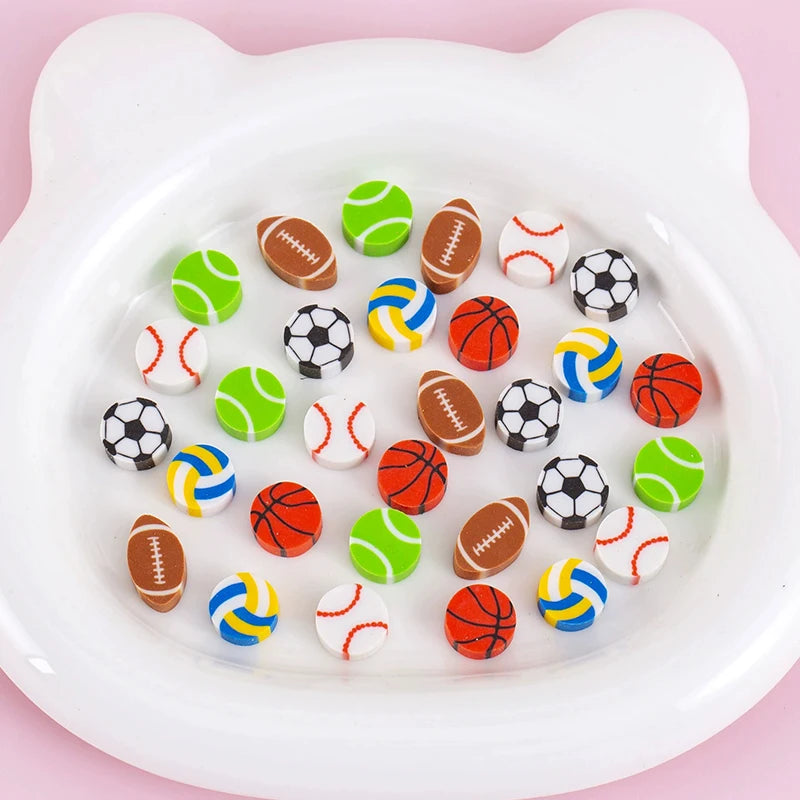 20/40/100/200PCS Mini Eraser Set Cartoon Animal Space Fruit Dishe Shape Eraser Stationery Reward Gift Desk Pet Carnival Gift ZYF