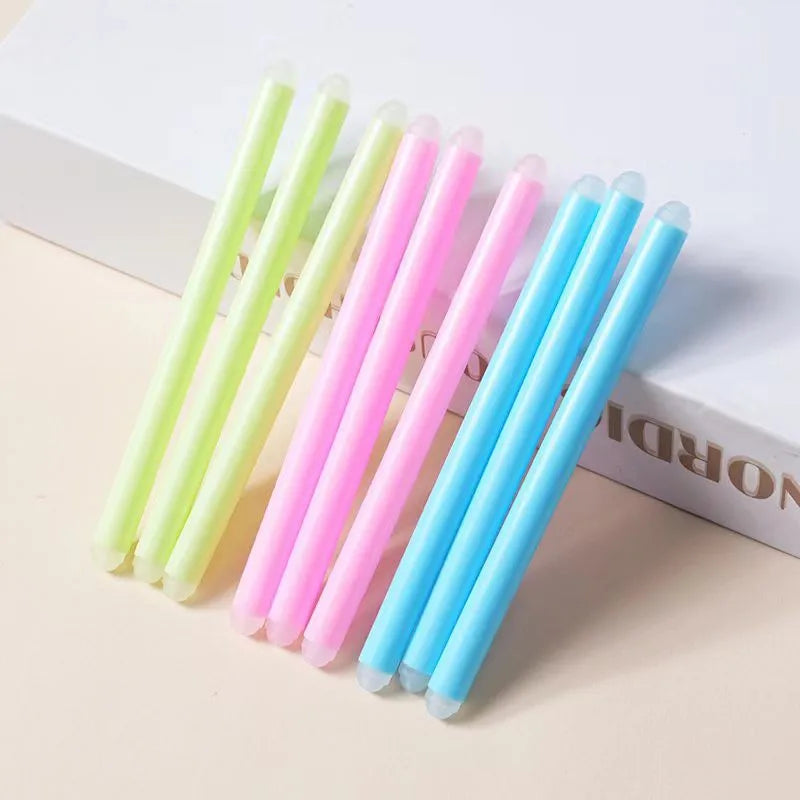 10pcs Erasable Pen Special Eraser Rubber Stick Creative Stationery School Office Supplies Cute Cartoon Children Learning Gifts