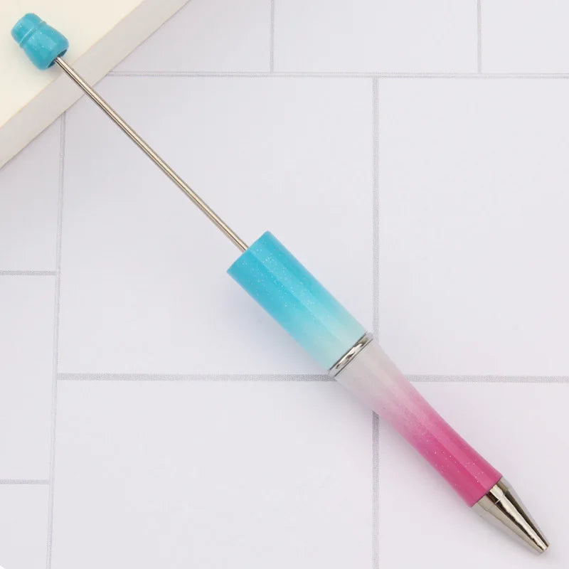 30Pcs DIY Beadable Ballpoint Ball Pens Gradient Gift Advertising Pens Korean Stationery Pen Making Supplies Gifts Office School