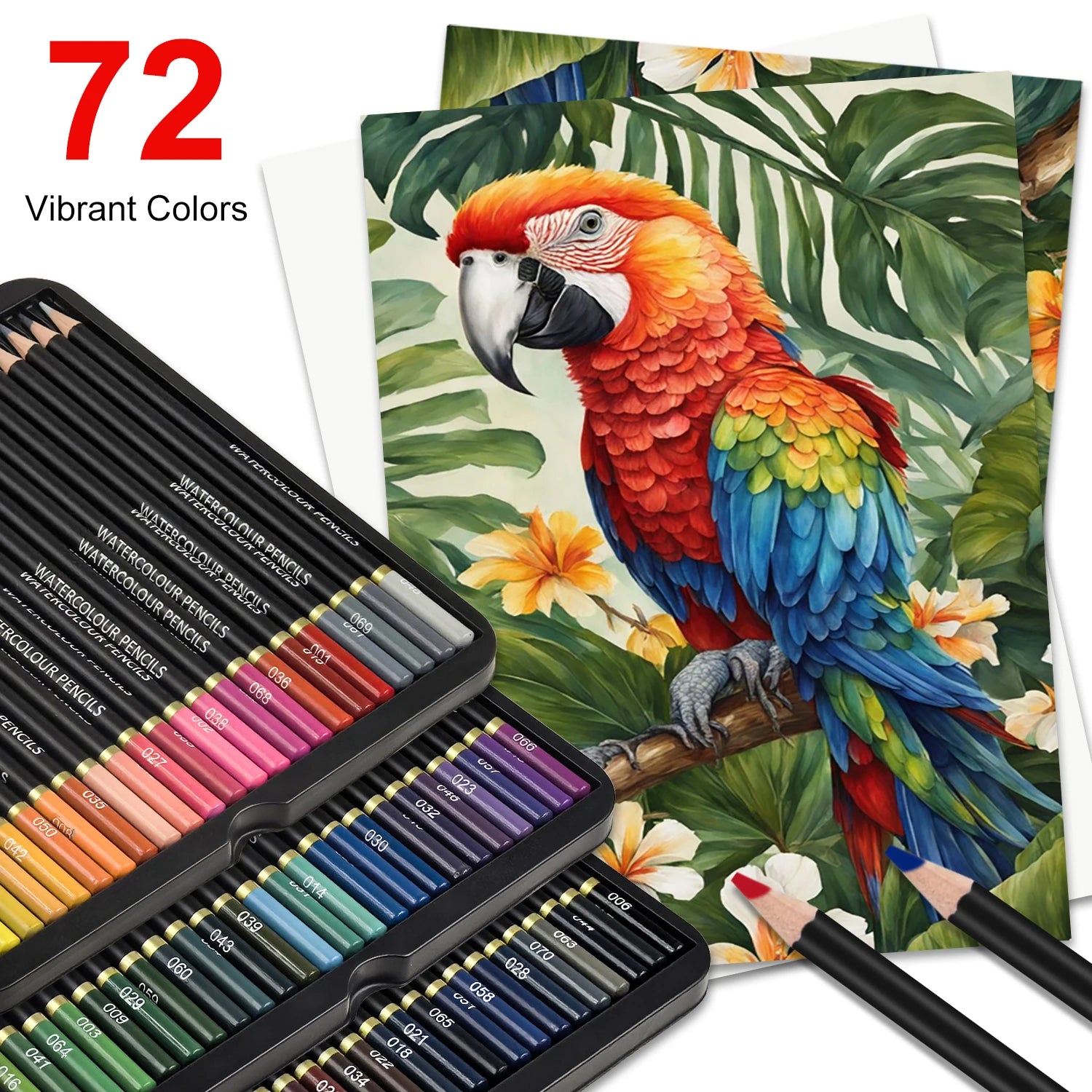 Watercolor/oil-based Colored Pencils,Set of 36/48/50/72 Professional Colored Pencils for Adult ,for Coloring,Blending & Layering