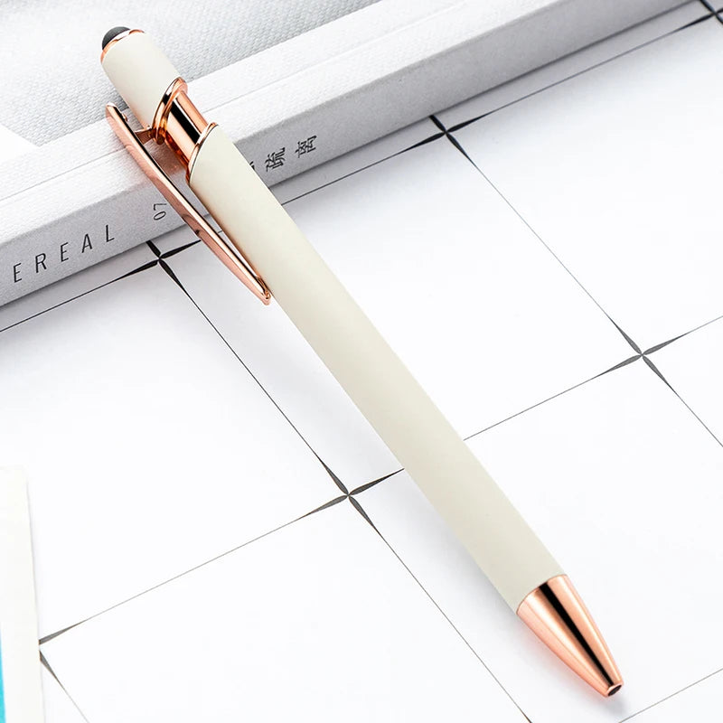 50 Pcs Metal Business Ballpoint Universal Drawing Touch Screen Stylus Pen Custom Logo School Office Supplies Free Engraved Name