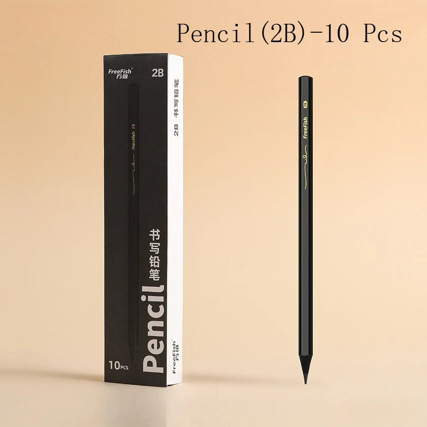 10/20 Pcs Pencils 2B/HB Write Smooth Simple Black for Student Sketch Architectural Drawing Writing Art Office School Supplies