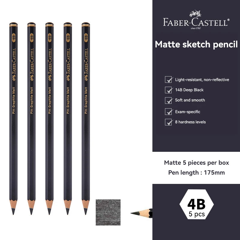 Faber-Castell 3/12Pcs Set Matte Sketch Pencil Painting Art Graphite Pencils Shading Writing Sketch Drawing Design Art Supplies