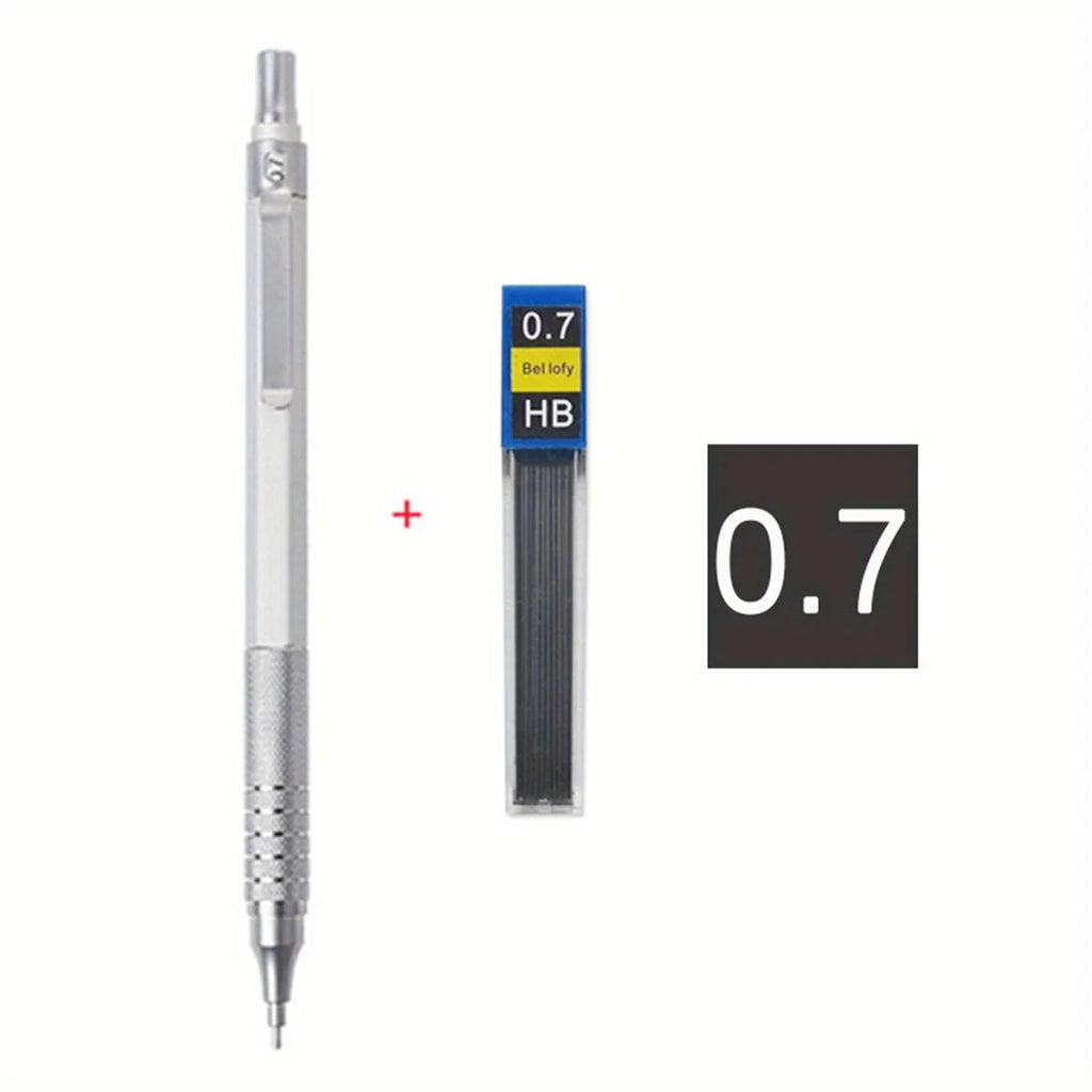 The same style as the architectural designer!Low center of gravity metal mechanical pencil 0.5-2.0mm full specification 2B/HB do