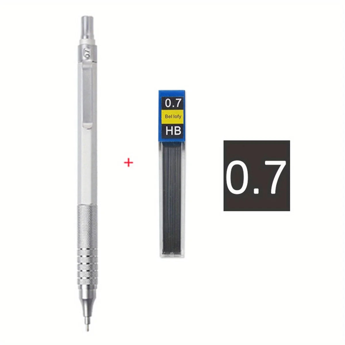 The same style as the architectural designer!Low center of gravity metal mechanical pencil 0.5-2.0mm full specification 2B/HB do