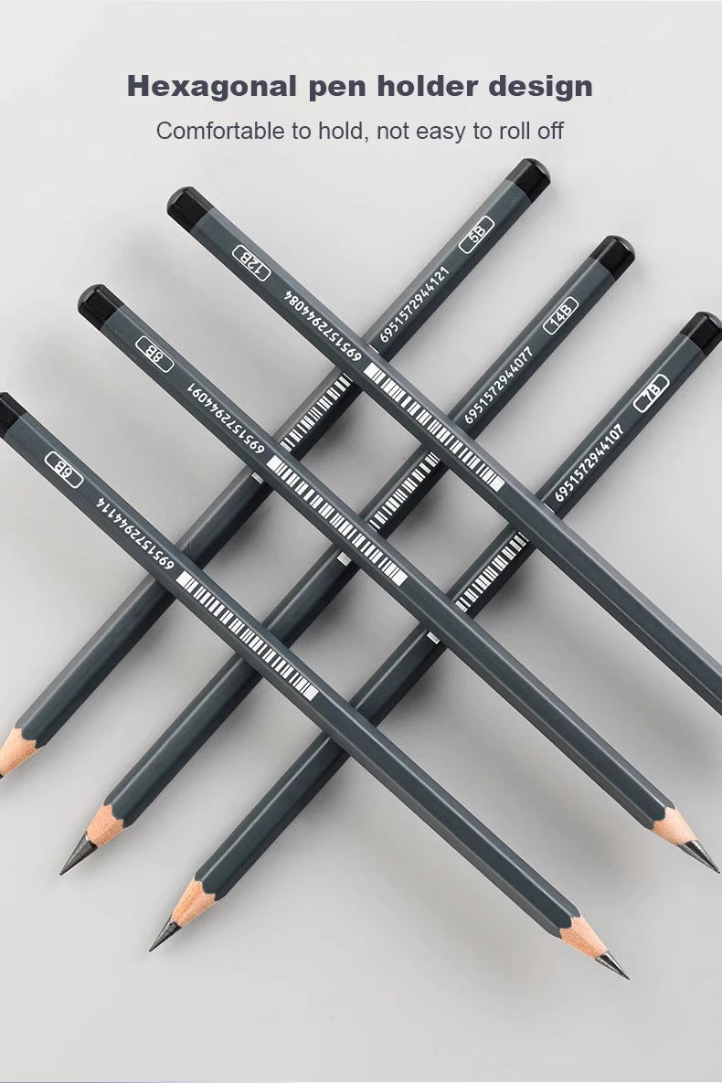 Drawing Sketch Pencils Set Wooden Professional Art Supplies HB 2H B 2B 3B 4B 5B 6B 7B 8B 12B 14B Painting Shading Artist Pencils