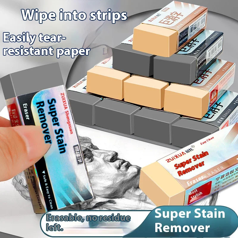 12/24 Pcs Eraser Clean No Trace Eraser For Students' Art Painting Daily Write for Kids School Art Supplies Office Stationery