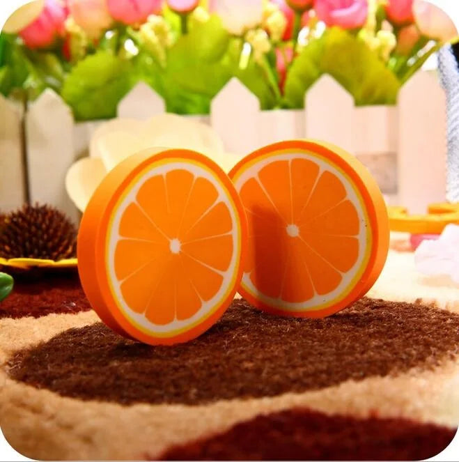1pc/ packCute Fresh Fruit design eraser Kawaii Watermelon Orange Kiwifruit erasers students' gift prize office school supplies