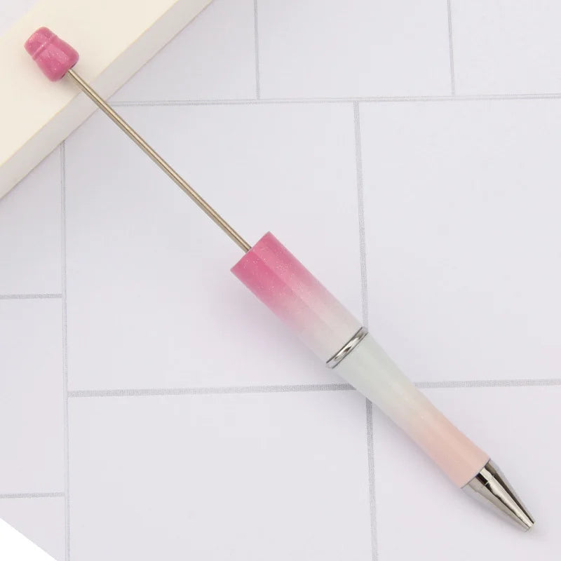 30Pcs DIY Beadable Ballpoint Ball Pens Gradient Gift Advertising Pens Korean Stationery Pen Making Supplies Gifts Office School