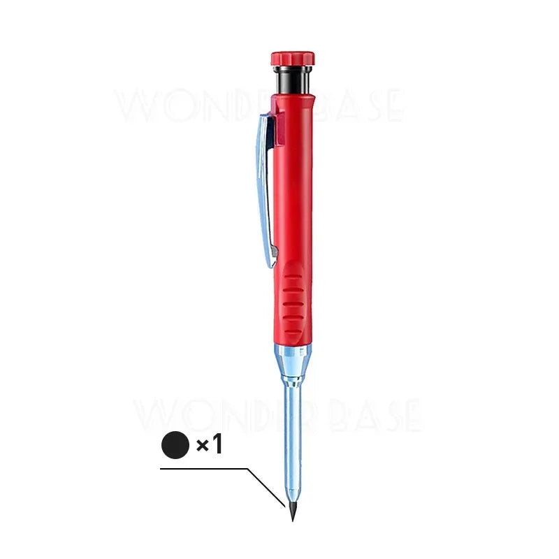 5 Colors 40mm Long Head Carpenter Mechanical Pencil Deep Hole Marker Pencil for Woodworking Construction Home Improvement