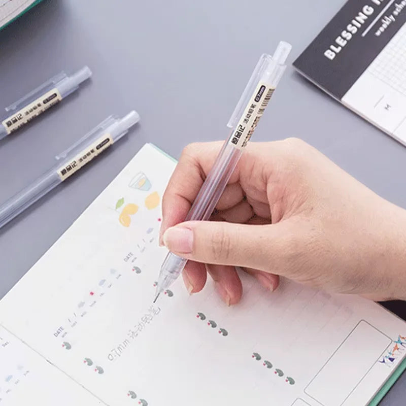 3pcs Simple Style Clear Automatic Pencil 0.5mm 0.7mm Mechanical Pencils Student Office Stationery Supplies