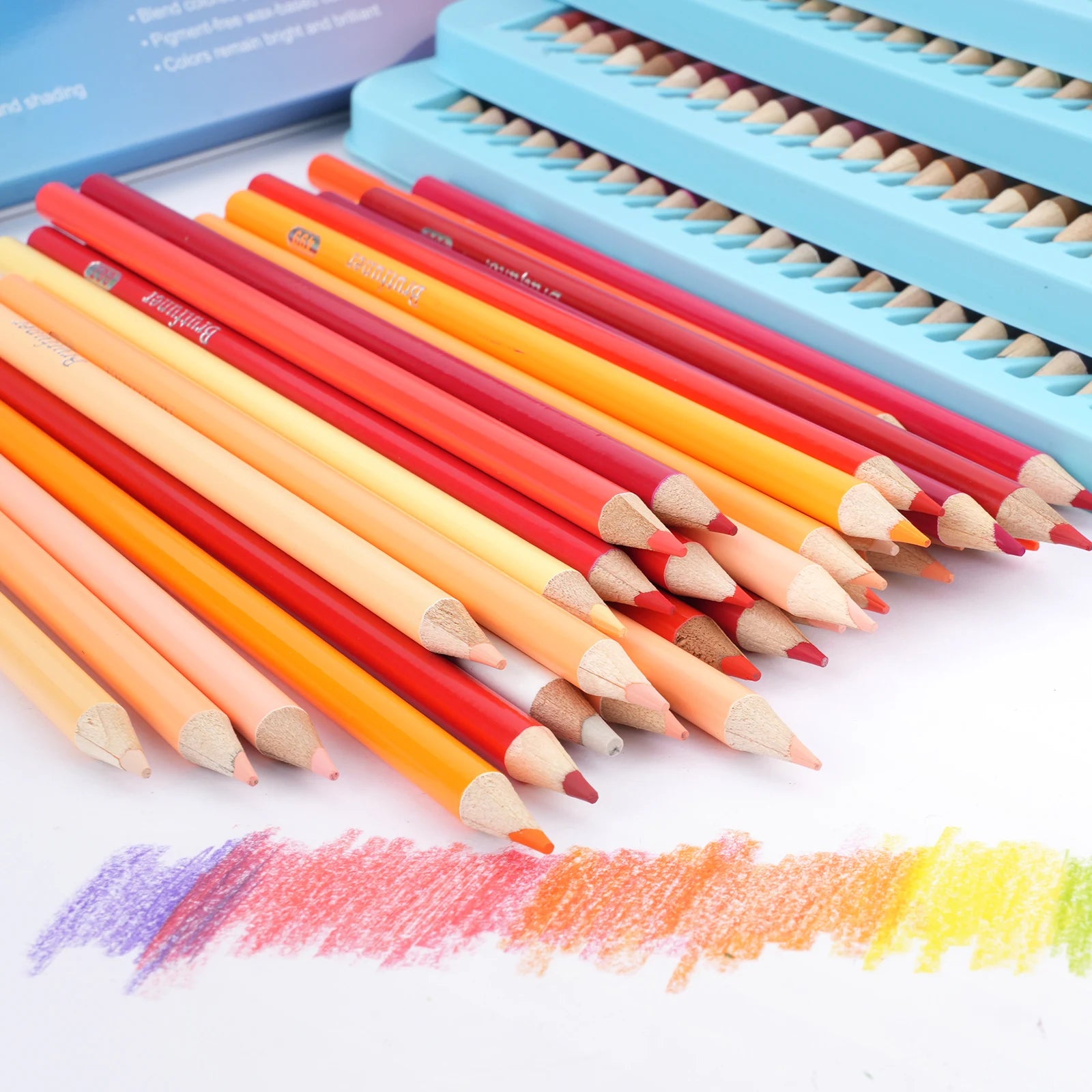 Pro Oily Colored Pencils,Set of 180/240/300/520 Colors,Artists Soft Core with Vibrant Color,Ideal for Drawing Sketching Shading