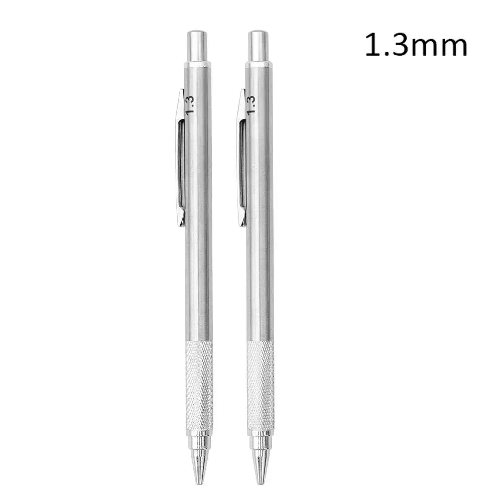 0.5/0.7/0.9/1.3/2.0mm Automatic Pencil Metal Mechanical Pencils Sets With Pencils Grip Leads Art Drawing Student Office Supplies