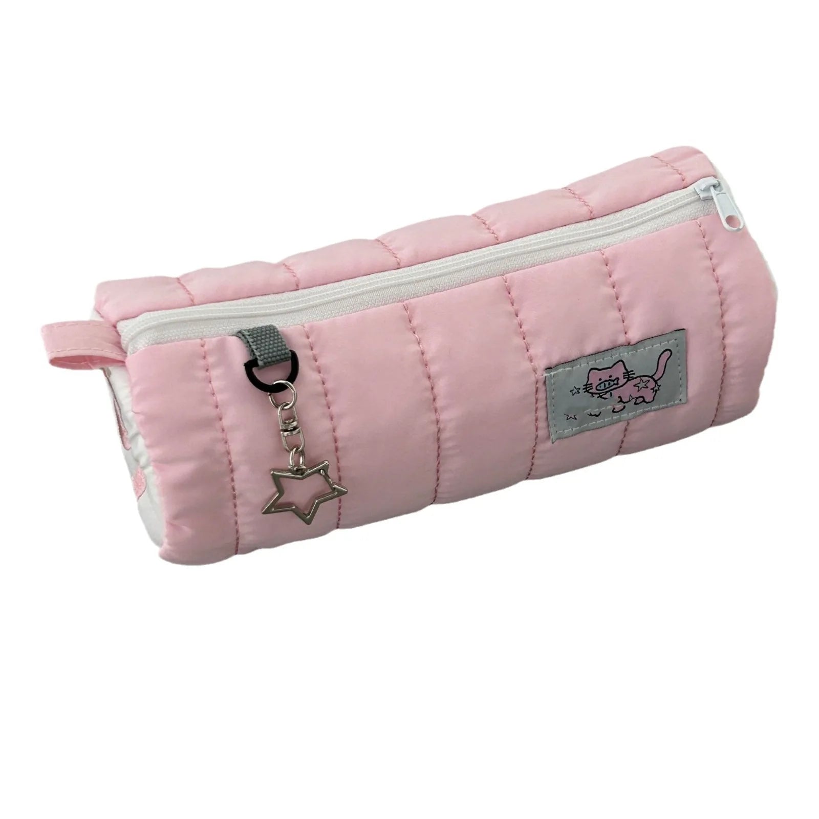 Pink Towel Roll Pencil Case Kawaii Soft Pen Storage Bag Cosmetic Pouch Cartoon Large Capacity Student Stationery School Supplies