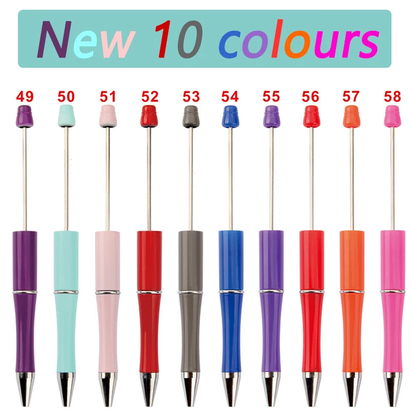 30Pcs DIY Beadable Ballpoint Ball Pens Gradient Gift Advertising Pens Korean Stationery Pen Making Supplies Gifts Office School