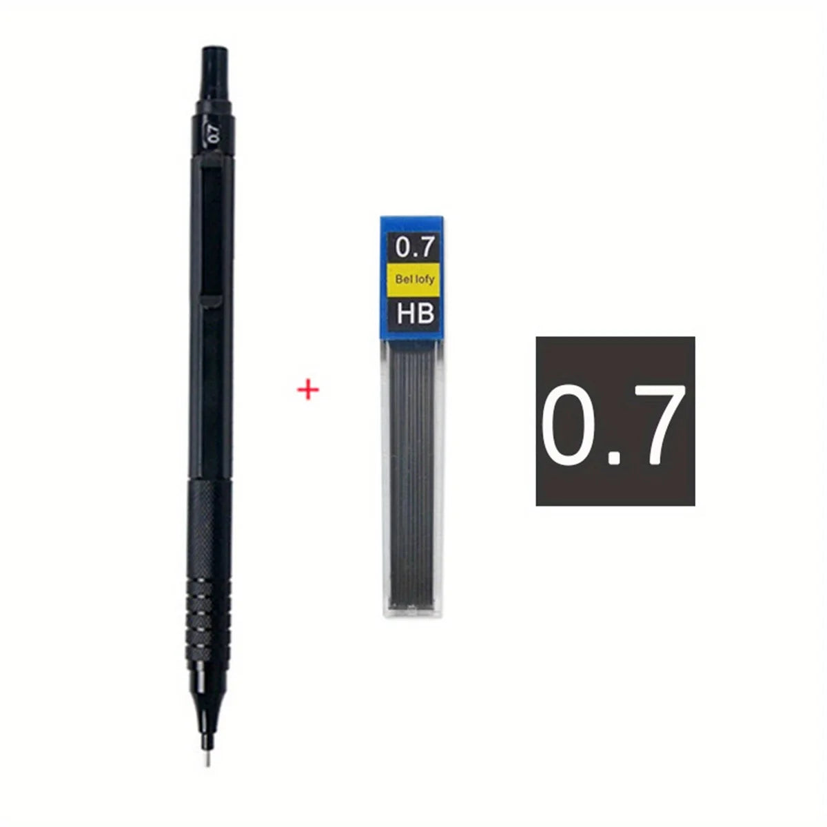 The same style as the architectural designer!Low center of gravity metal mechanical pencil 0.5-2.0mm full specification 2B/HB do