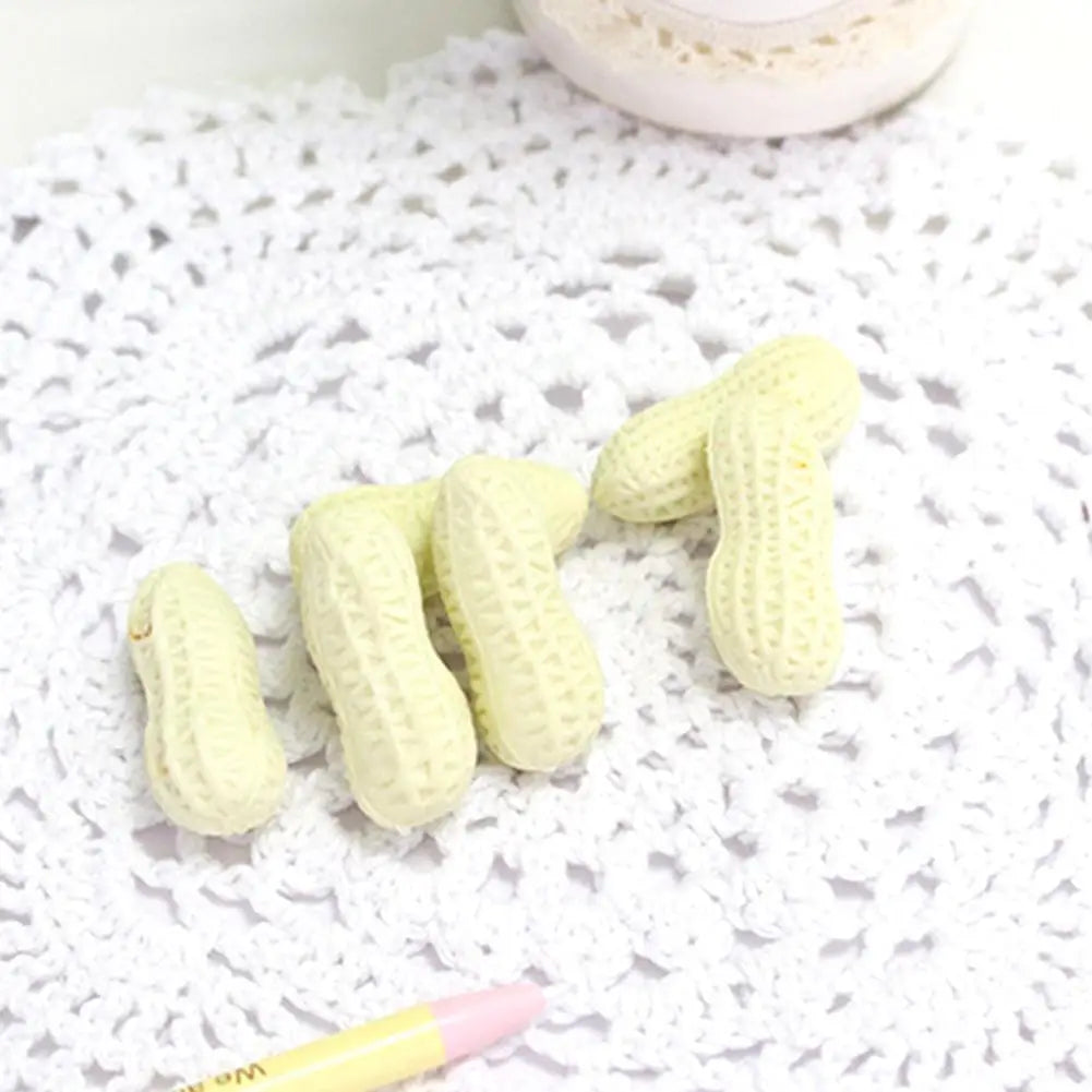 Cute Kawaii Peanut Eraser Rubber Korean Groundnut Stationery School Office Supply Novelty Simulated Peanut Eraser Student Prize