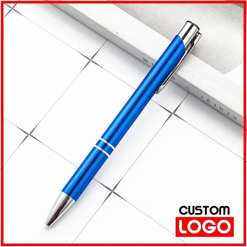 50pcs/lot Hot Sell Custom Ballpoint Pen Metal Pen Support Custom Logo Advertising Wholesale Personalized Pen Advertising Gift