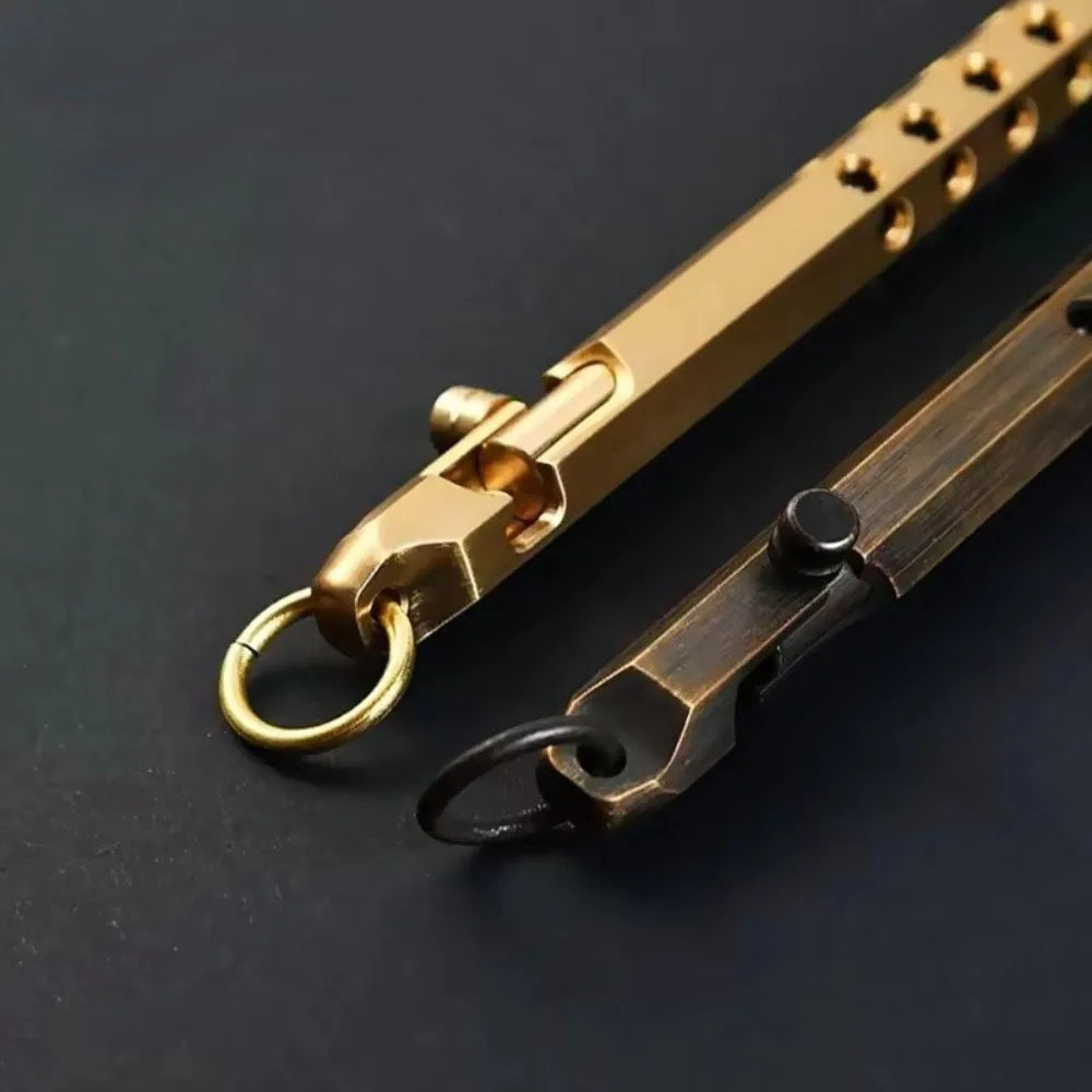 Portable Brass Signature Pen Medium Point 1.0mm Retro Ballpoint Pen Bolt Action Smooth Writing Rollerball Pen Stationery Gifts