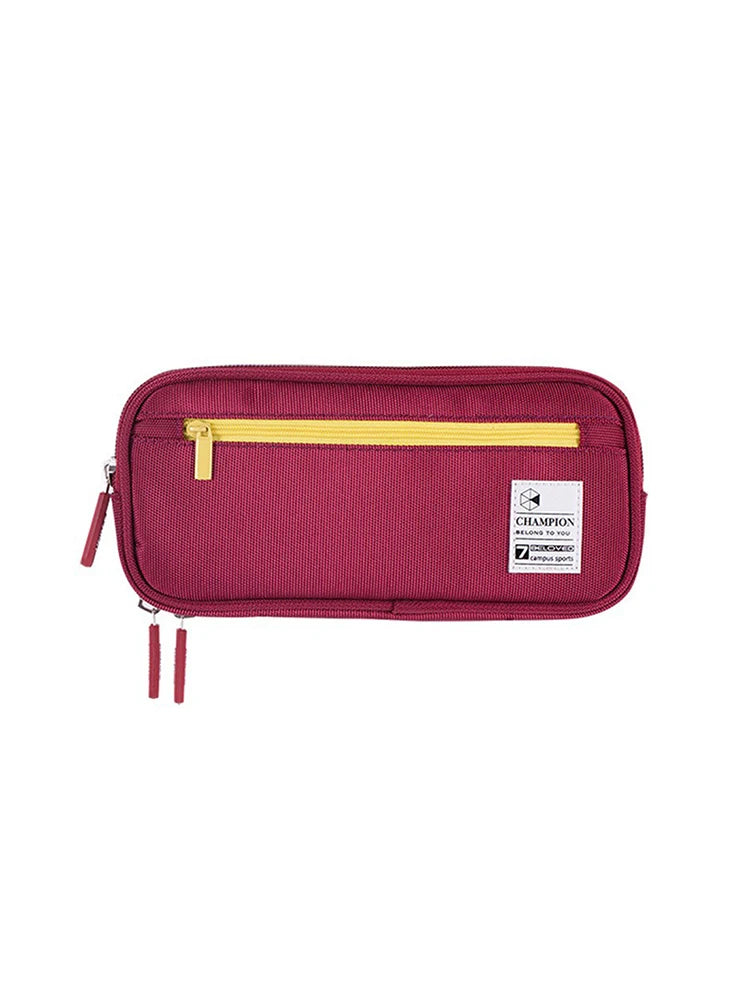 Pencil Case with 3 Compartments, Canvas Zipper Pencil Pouch, Large Pencil bag, Big Pen Case Pouch Organizer for Adults, Pencil P