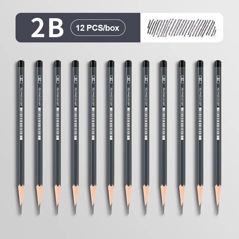 Drawing Sketch Pencils Set Wooden Professional Art Supplies HB 2H B 2B 3B 4B 5B 6B 7B 8B 12B 14B Painting Shading Artist Pencils