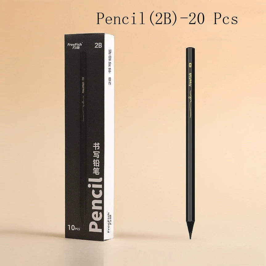 10/20 Pcs Pencils 2B/HB Write Smooth Simple Black for Student Sketch Architectural Drawing Writing Art Office School Supplies