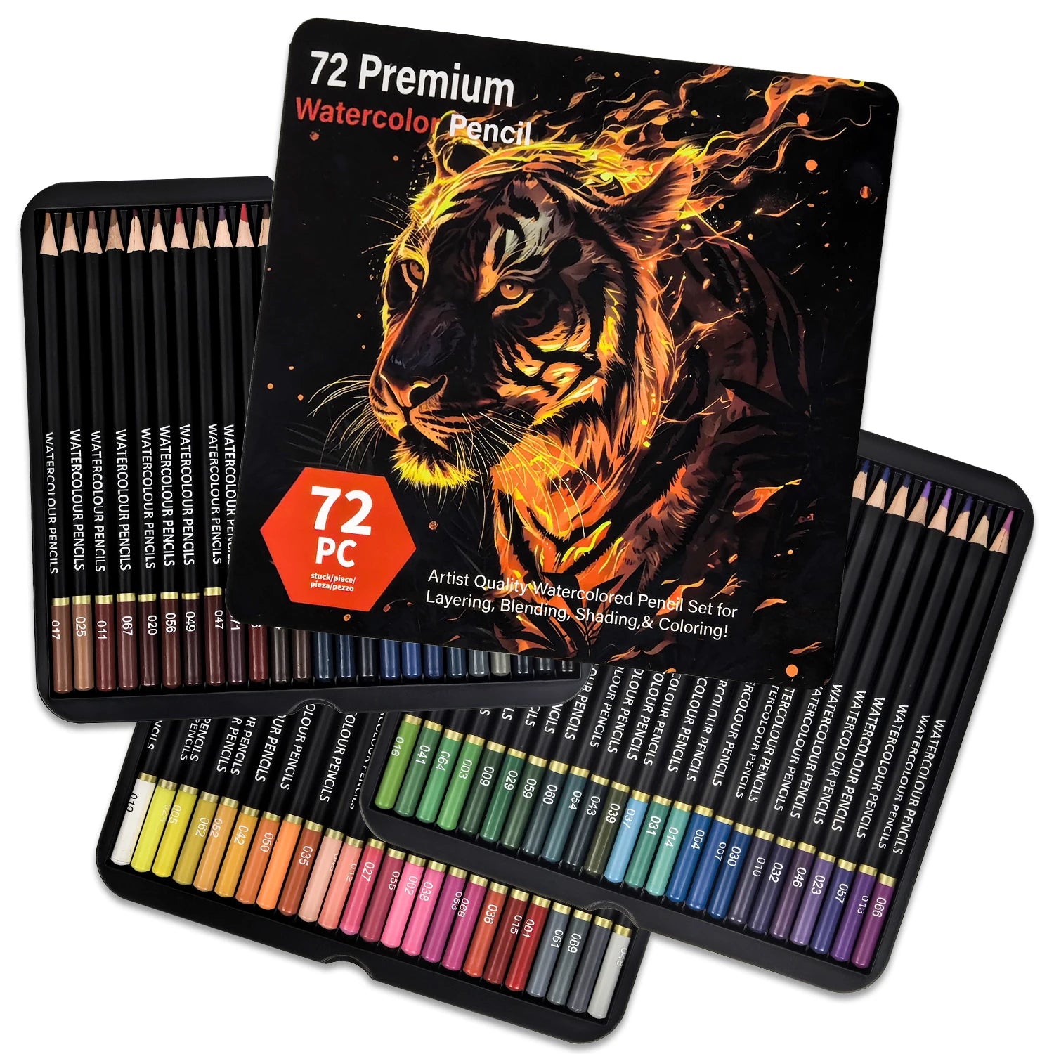 Watercolor/oil-based Colored Pencils,Set of 36/48/50/72 Professional Colored Pencils for Adult ,for Coloring,Blending & Layering