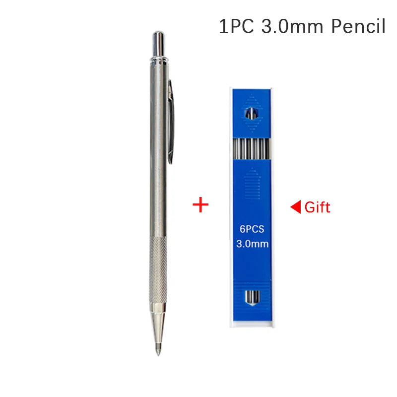 0.3 0.5 0.7 0.9 1.3 2.0 3.0mm Mechanical Pencil Full Metal Art Drawing Painting Automatic Pencil with Leads Office School Supply