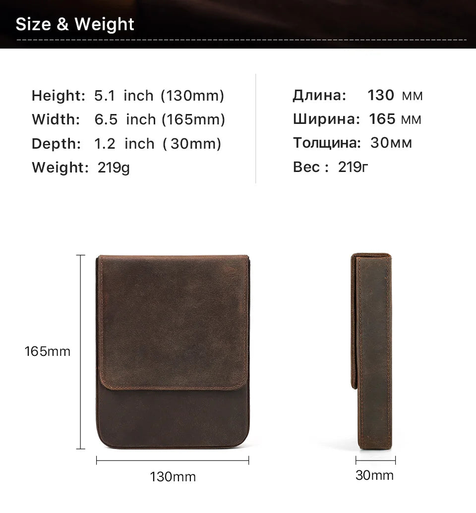 CONTACT'S FAMILY Handmade Fountain Pen Case Genuine Leather Holder Pencil Pouch Retro Pen Box Organizer School Office Men Women