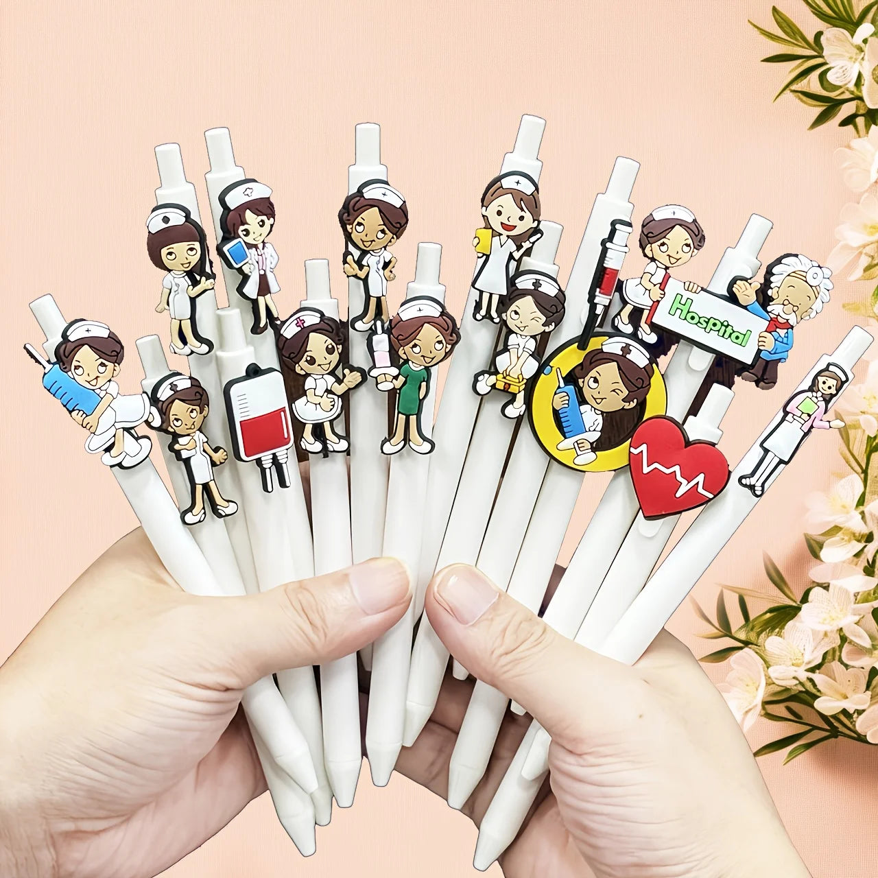 15/10/5 pcs Nurse-Themed Retractable Ballpoint Pens  Fun Medical Designs - Ideal Gift for Nurses & Medical Students