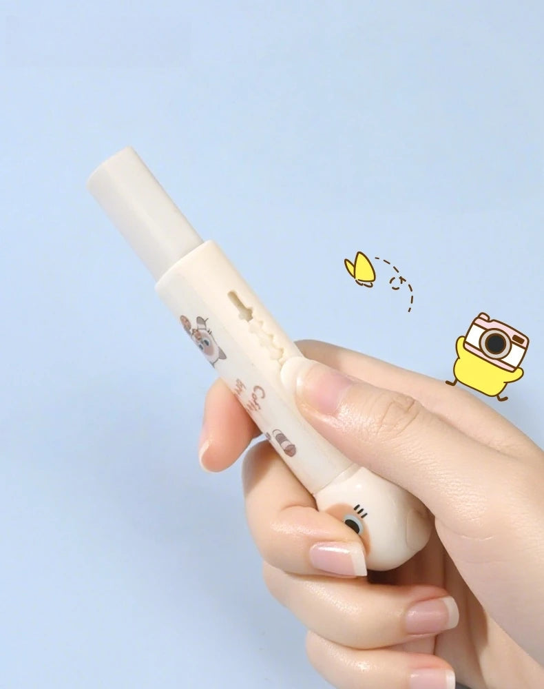 1/4pcs Cartoon Cat Town Eraser Mini Kitty Push Type Rubber Erasers for Pencil Cleaning Stationery School Student A3156